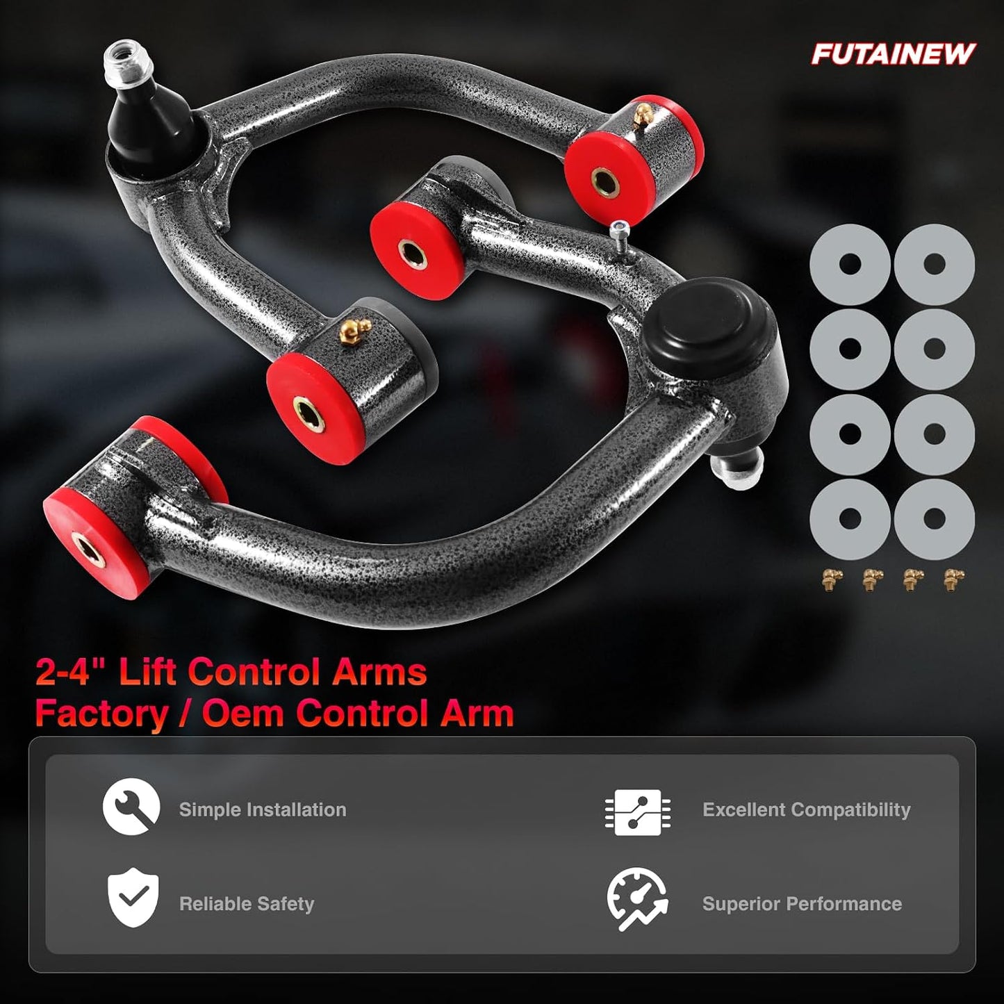 Brazos control delanteros 2-4pulg Toyota Tacoma Hilux 04-23