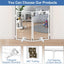 Puerta plegable metal para perros gatos 40pulg