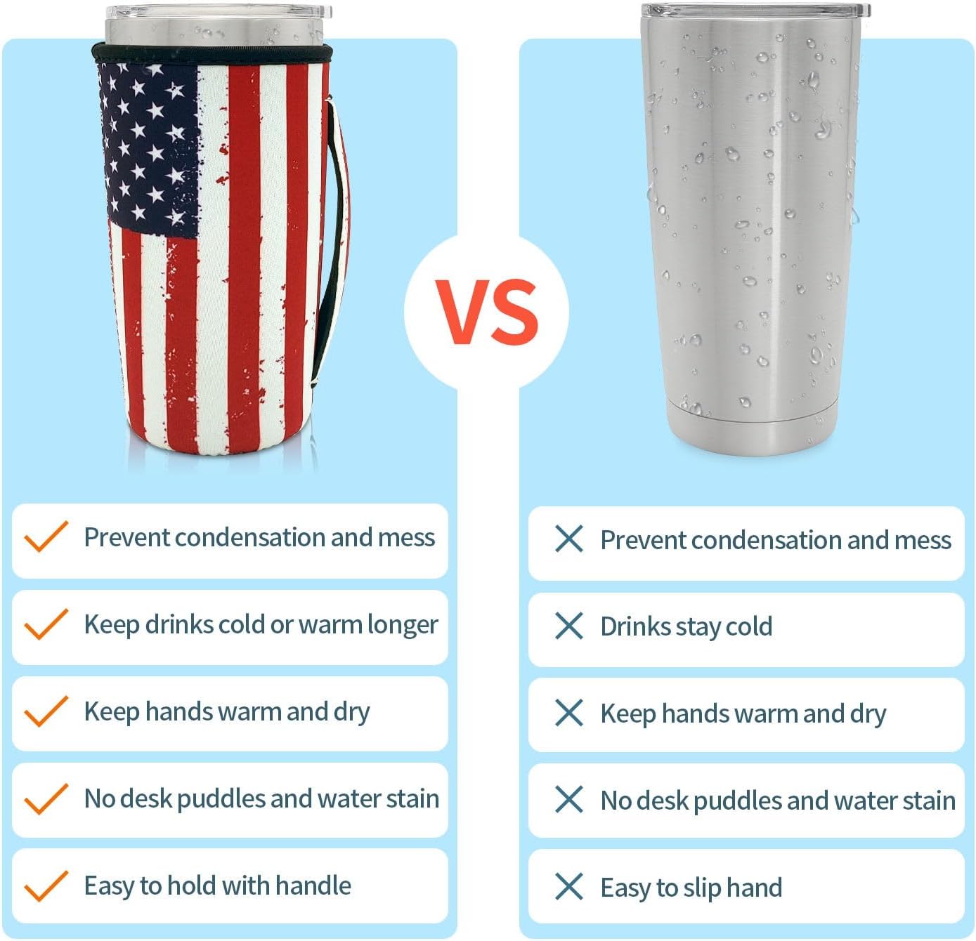 Fundas neopreno aisladas para tazas 30-32oz con mango