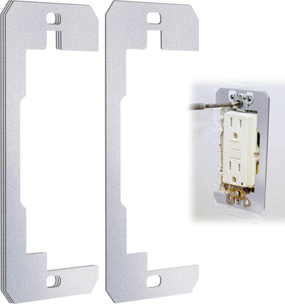 4 Placas de pared metálicas para reparar enchufes y interruptores