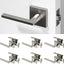 6 Manijas Puerta Baño Dormitorio Reversibles Níquel