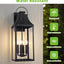 Lámpara pared exterior 4 luces negro 25pulg