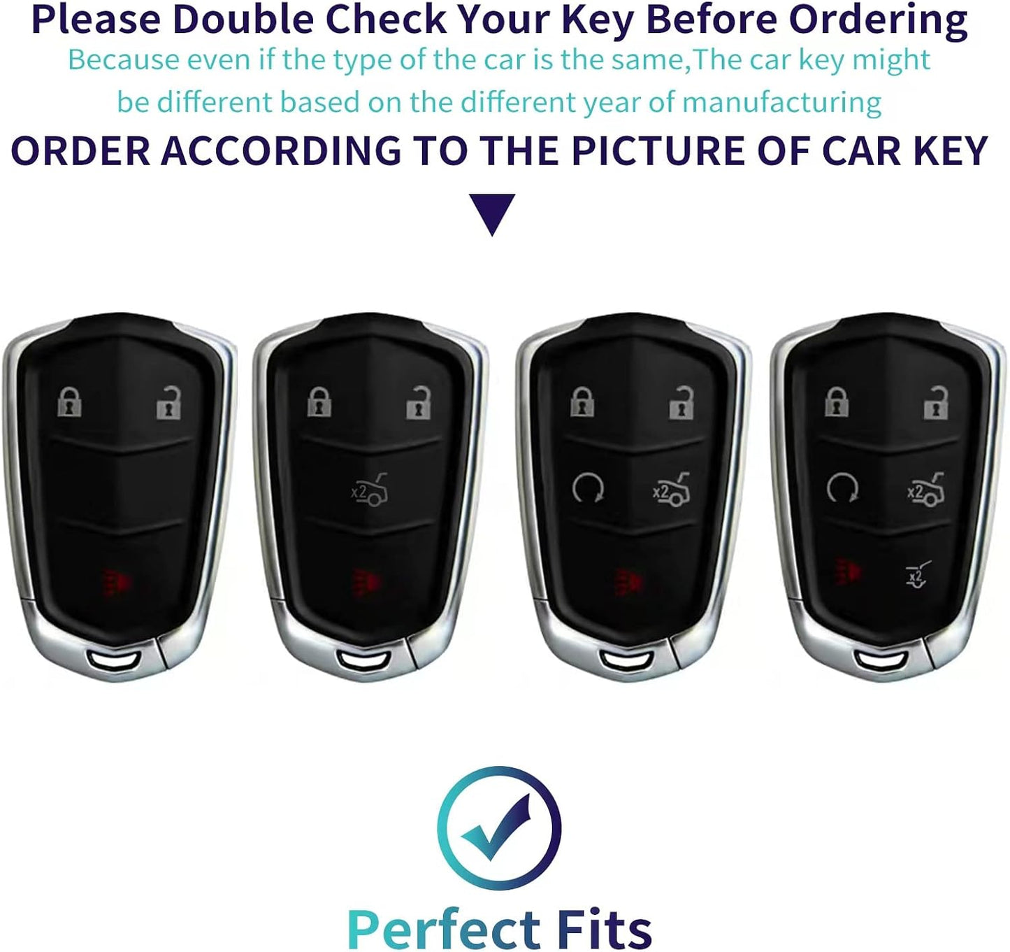 Funda llave TPU suave compat. Cadillac STS CTS XT5 Escalade