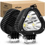 2 Luces LED Trabajo 60W Triángulo Inundación