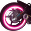 Cintas seguridad neumáticos moto rosa reflectantes