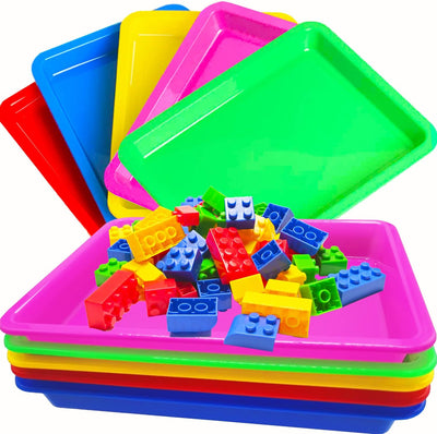 Pack 10 bandejas plástico organizadora manualidades multicolor