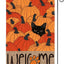 Bandera jardín otoño 12x18pulg gato negro calabazas