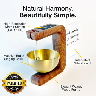 Temporizador Pomodoro de madera con tablero magnético