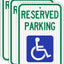 Letrero estacionamiento discapacitados 18x12pulg aluminio