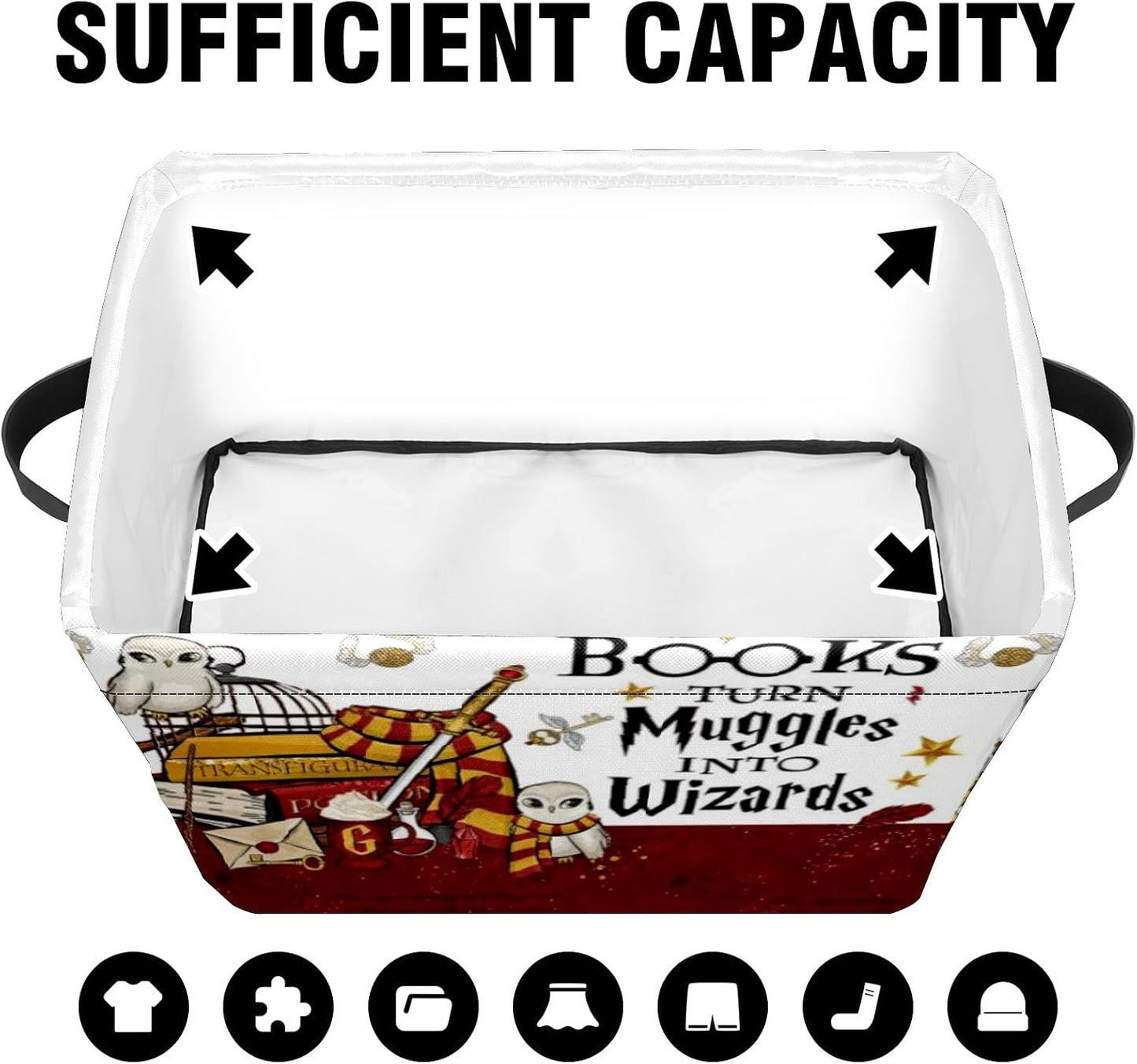Cesta plegable cubo búho almacenamiento despensa