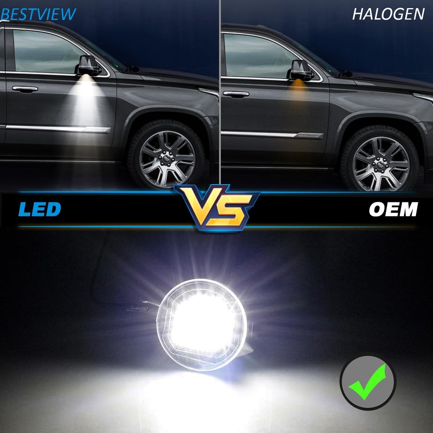 Luz LED charco espejo Chevy Silverado GMC Sierra