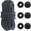 Cuerda elástica negra 1/5pulg 15ft poliéster Dacron