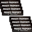 8 Letreros Propiedad Privada 12x3" Aluminio Resistentes UV