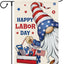 Bandera jardín gnomo 12x18pulg doble cara Happy Labor Day