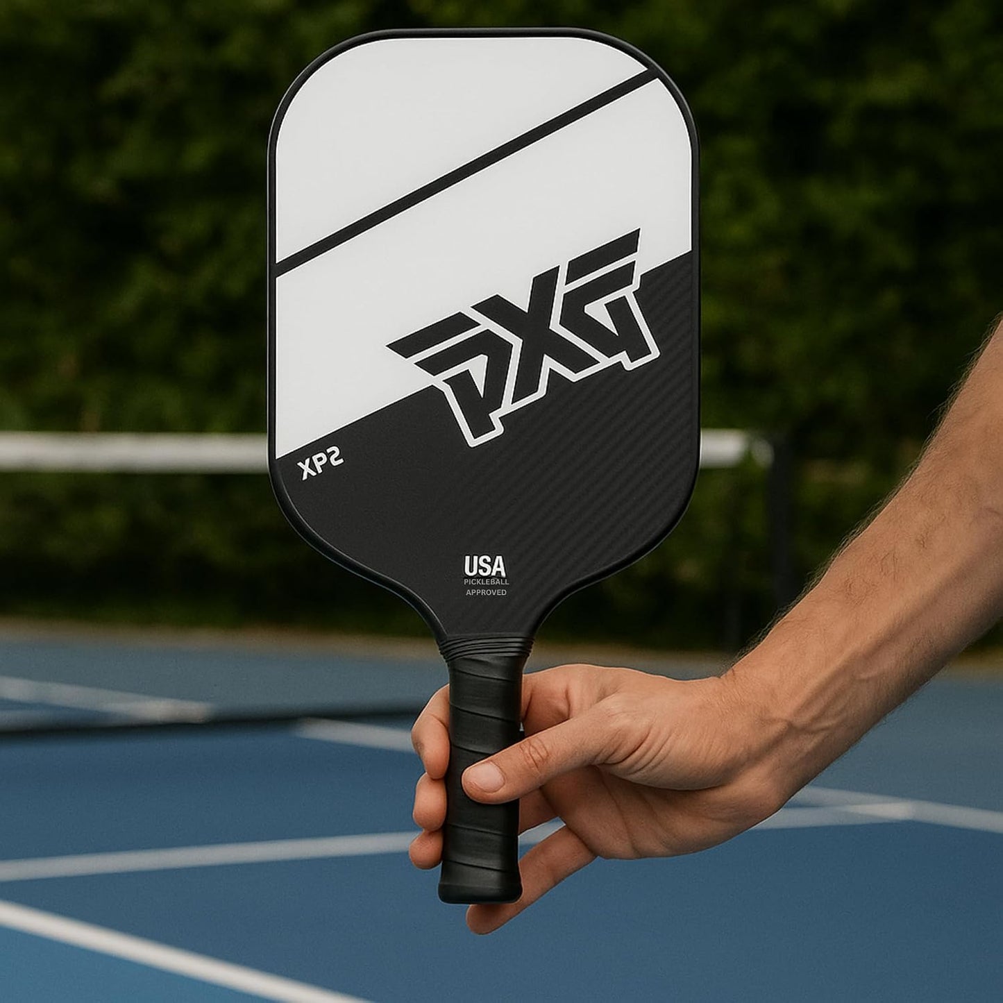 Paleta Pickleball Fibra Carbono Núcleo Nido Abeja Sin Bordes