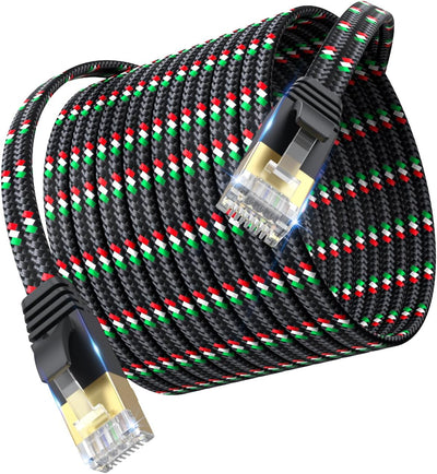 Cable Ethernet Cat7 100pies trenzado 10gbps con conectores dorados
