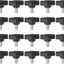 Perillas de agarre T negro M6 x 0.394pulg