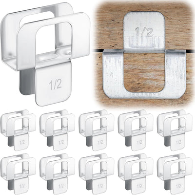100 Clips Madera Contrachapada H 1/2pulg Instalación Rápida
