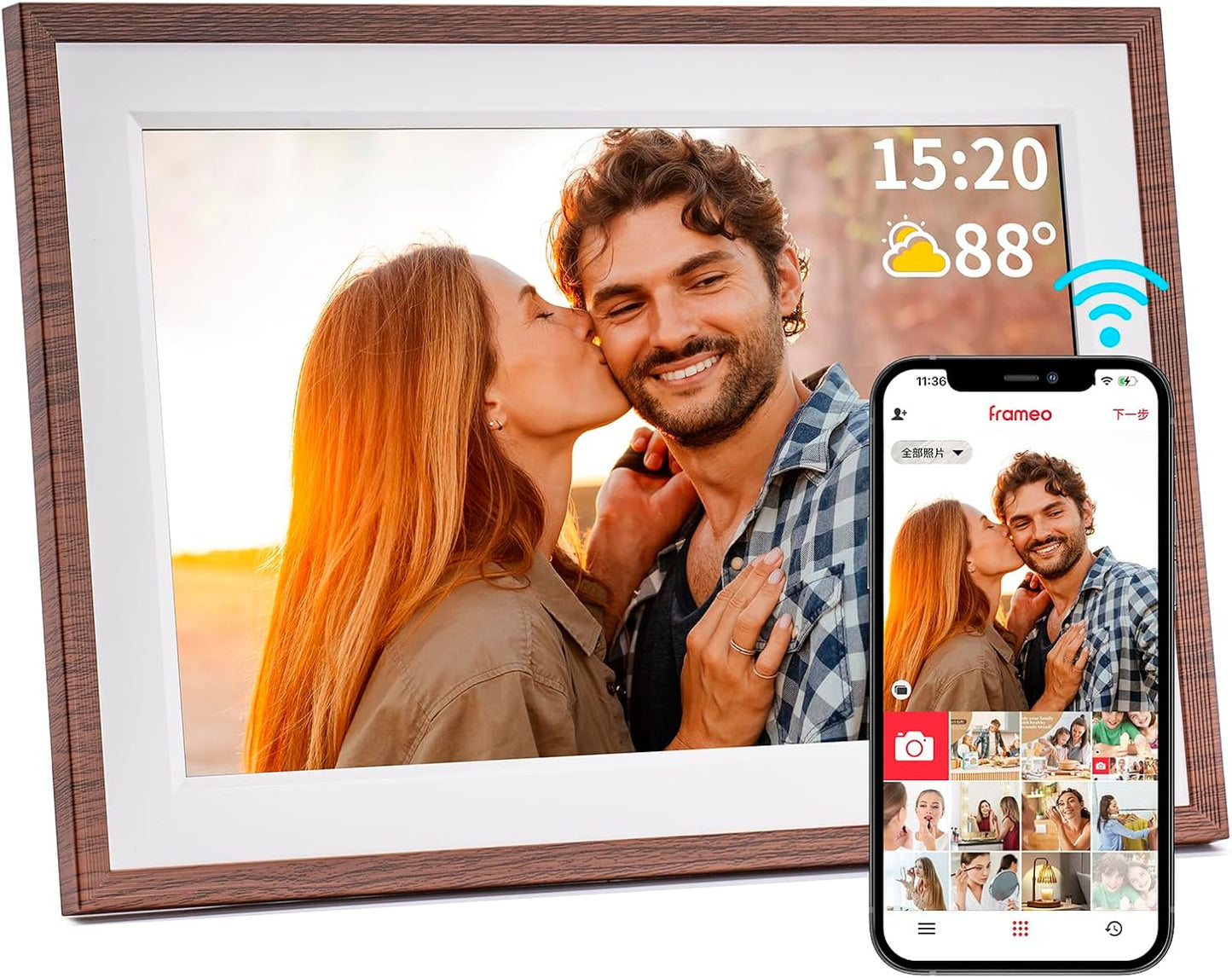 Marco fotos digital Frameo 10.1pulg WiFi HD 1280*800IPS 32GB