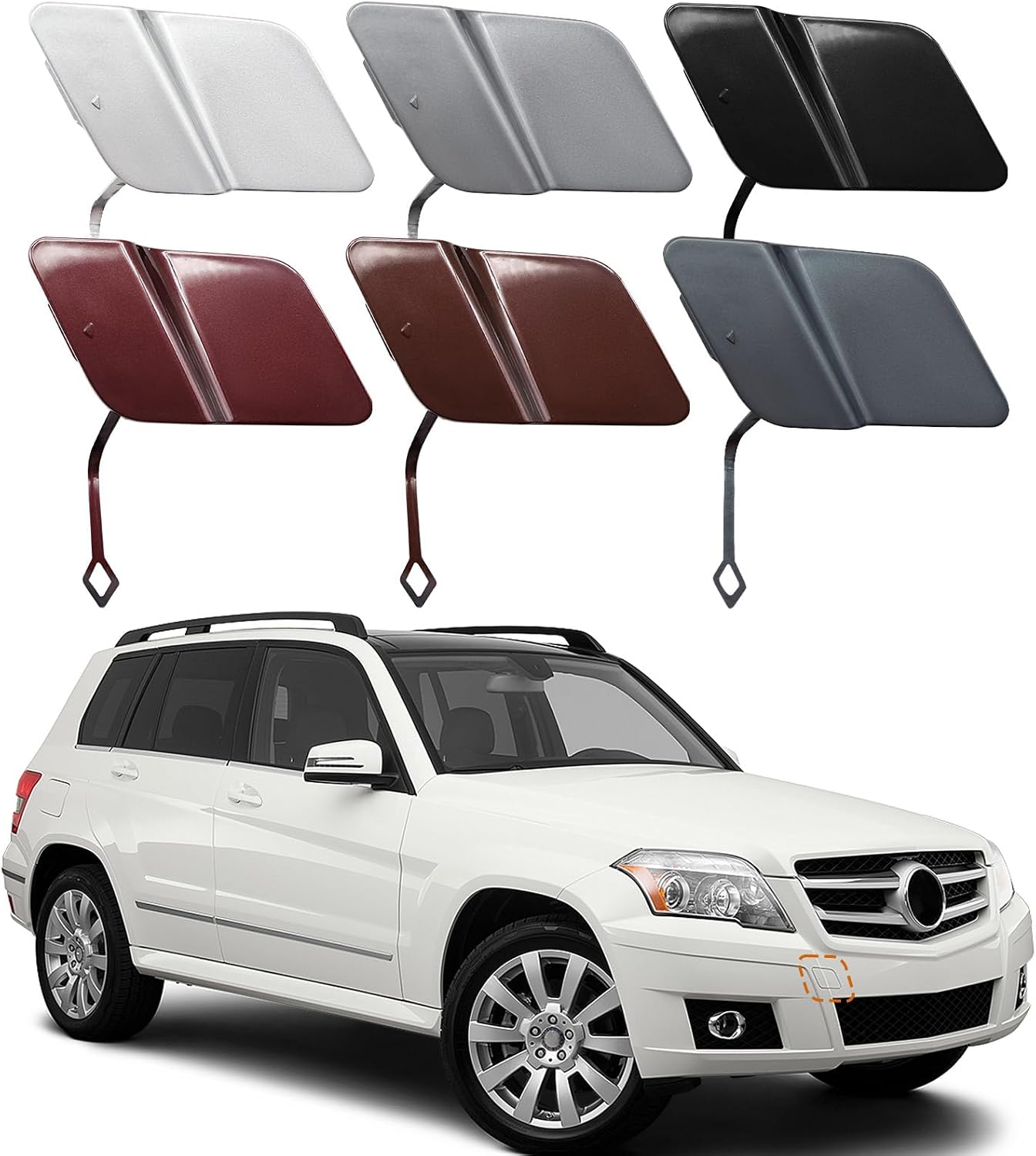 Tapa gancho remolque Mercedes GLK X204 lado derecho