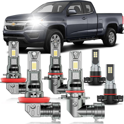 Combo 6 Luces Antiniebla Chevy Colorado 13-22 Blanco