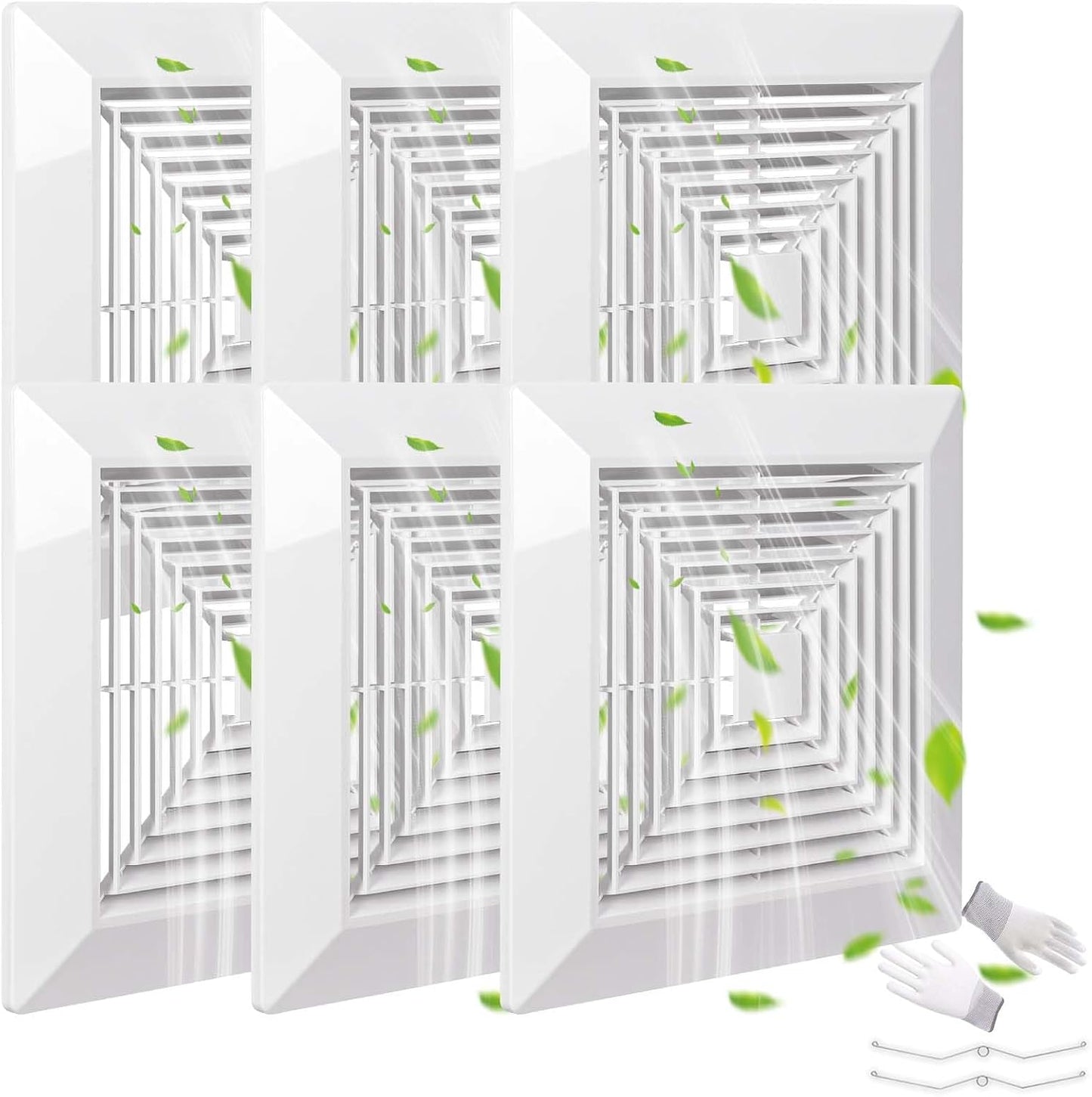 Cubierta ventilador escape baño plástico blanco rejilla resorte