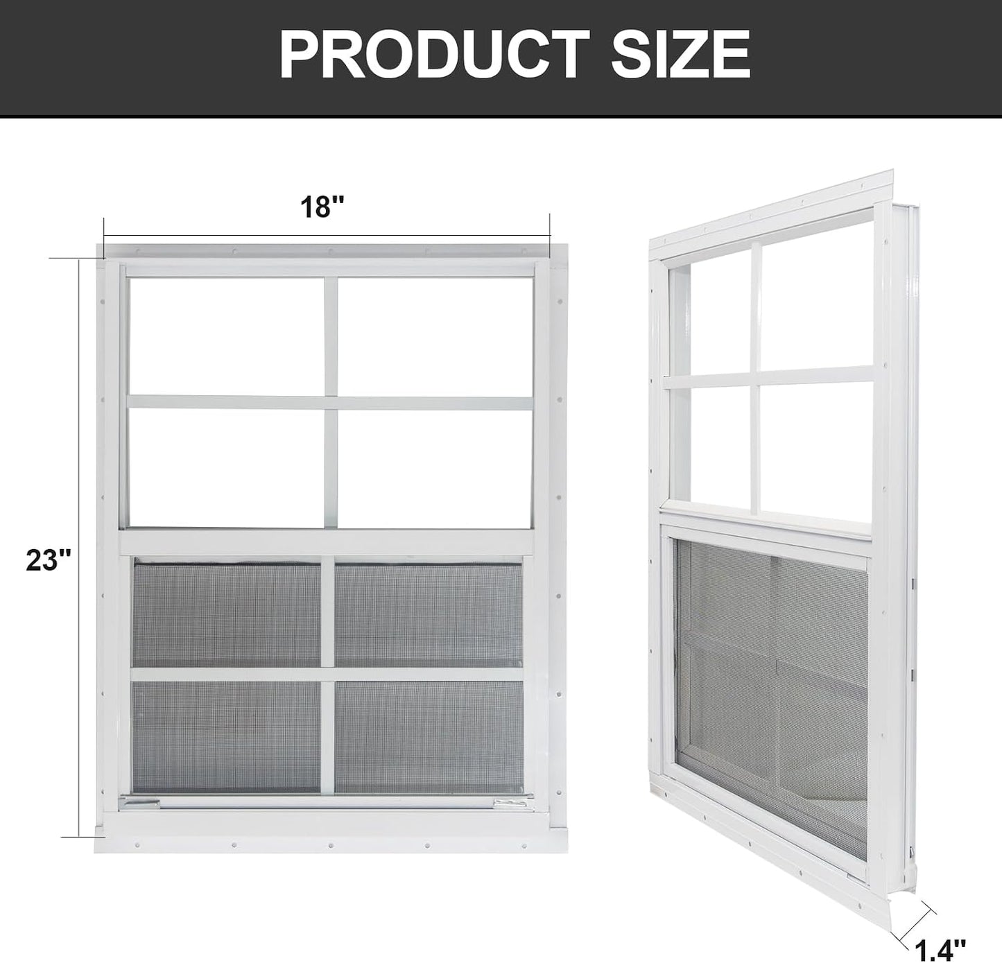 Ventanas corredizas 18x23pulg vidrio templado pack 2