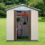Cobertizo metal 5x3ft con puerta corredera y ventilación