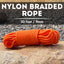 Cuerda campamento nailon trenzado 0.354pulg 50ft color naranja