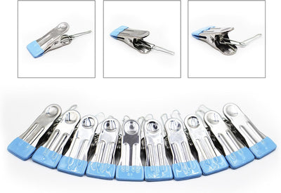 Clips para ropa y bolsas, 10 pzas 2.14" resistente