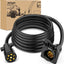 Cable extensión enchufe remolque 7 vías 12 pies 10-14 AWG