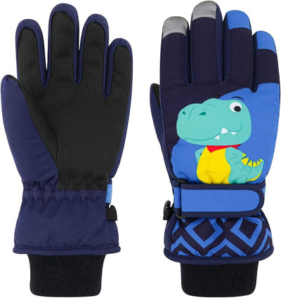 Guantes esquí niños impermeables cálidos con forro polar