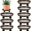 8 Pack Soportes Plantas Ruedas 12" Plástico Servicio Pesado