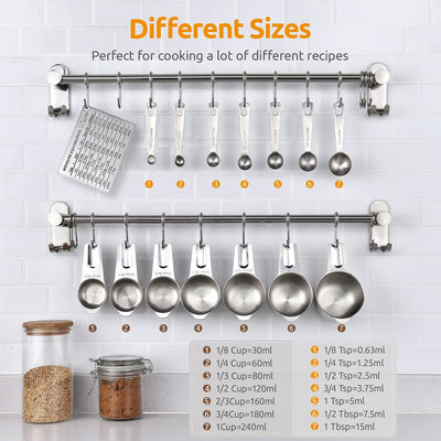 Set 15 Tazas y Cucharas Medidoras con Tabla Magnética
