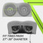 Fundas neumáticos RV dobles 27-30pulg impermeables gris