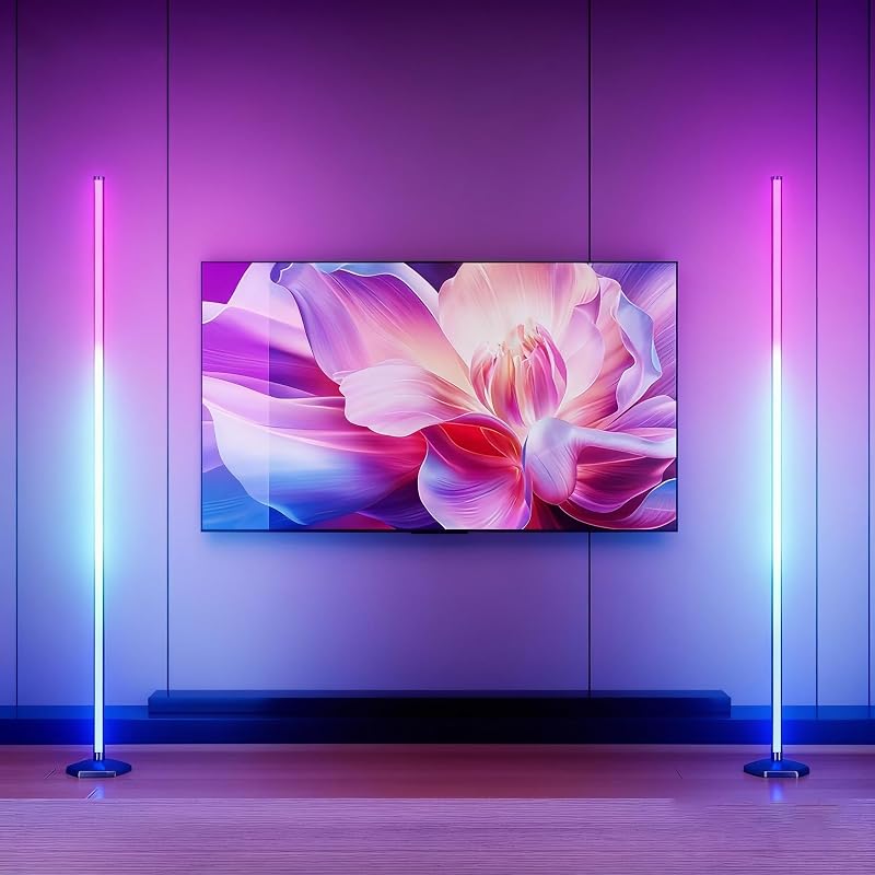 Lámpara pie RGB con control app 16M colores set 2