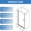 Puerta ducha pivotante sin marco 30-31.2x72pulg vidrio templado