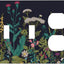 Placa interruptor floral 3 gang 2 toggle 1 dúplex decorativa