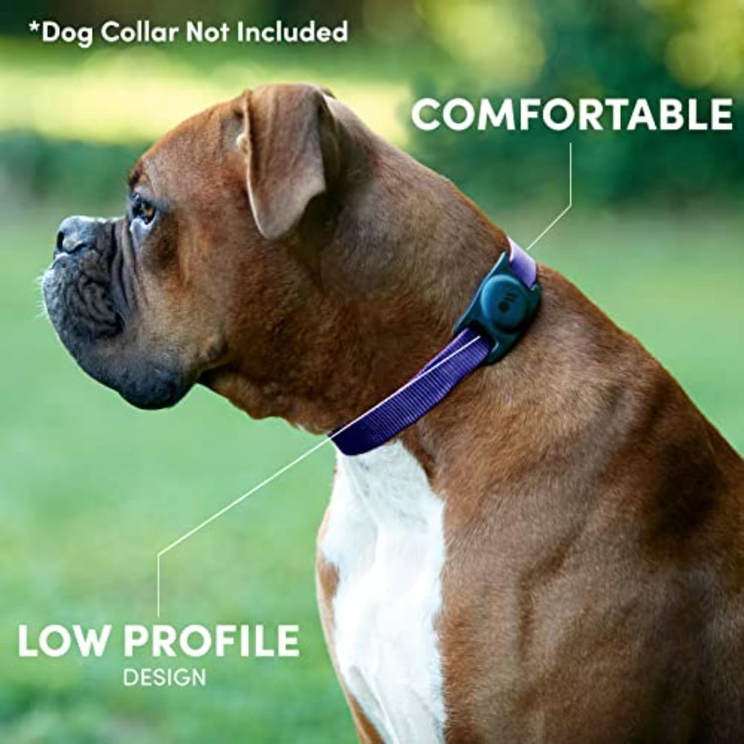 Soporte Airtag para collar mascota resistente agua negro