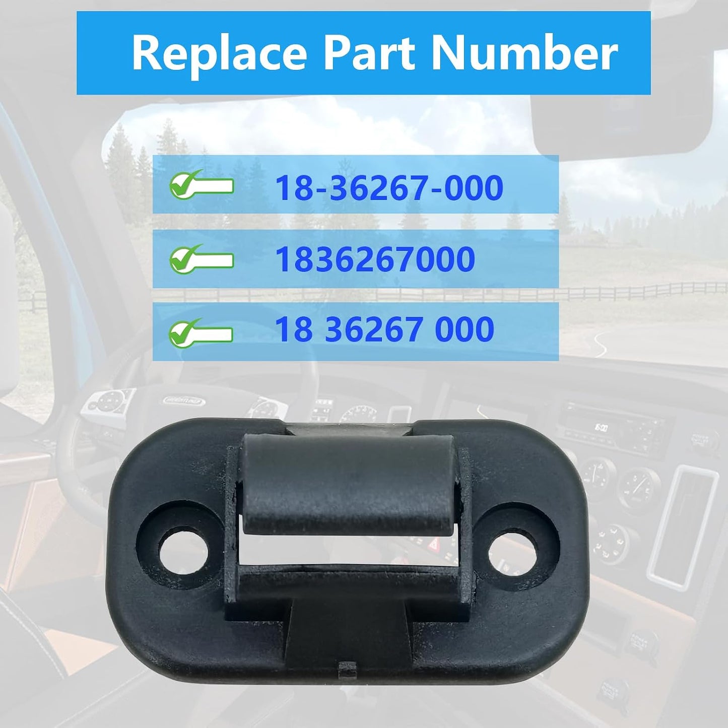 2 Clips Retención Visera Solar Freightliner Cascadia 09-22 M2 106