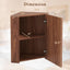 Botiquín esquina con espejo puerta abatible 23.5" marrón