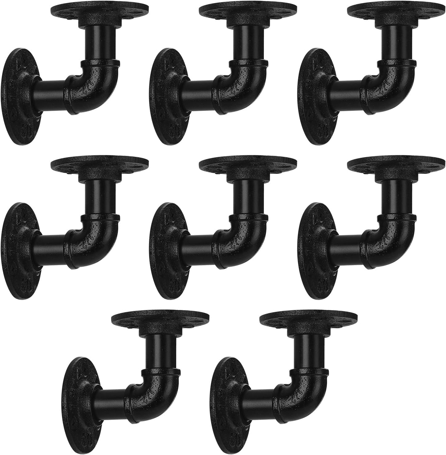 Soporte estante tubo 1/2 pulg metal decorativo rústico