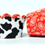 Set 24 soportes vaca estampado para fiestas infantiles