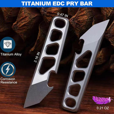 Mini Barra Palanca EDC Multiherramienta Llavero Titanio