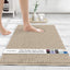 Tapete baño microfibra antiderrap 27.5x47pulg beige