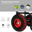 Carrito leña con 2 ruedas goma negro acero resistente