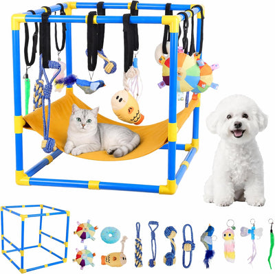 Gimnasio cachorro 2en1 con 12 juguetes colgantes