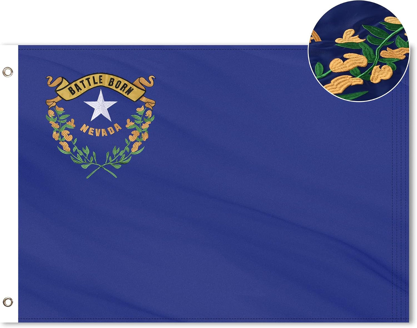 Bandera Nevada 3x5ft bordada poliéster duradero rayas cosidas