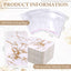 100 Tarjetas Soporte Llavero 3x4.7" Blanco Mármol