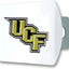 Cubierta enganche Univ. Florida Central blanca metal cromado